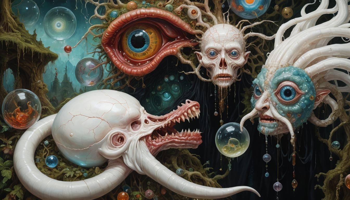 Surreal Ayahuasca Dreamscape with Albino Shaman