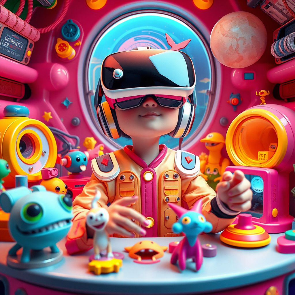 Futuristic VR Playset in High-Tech Style