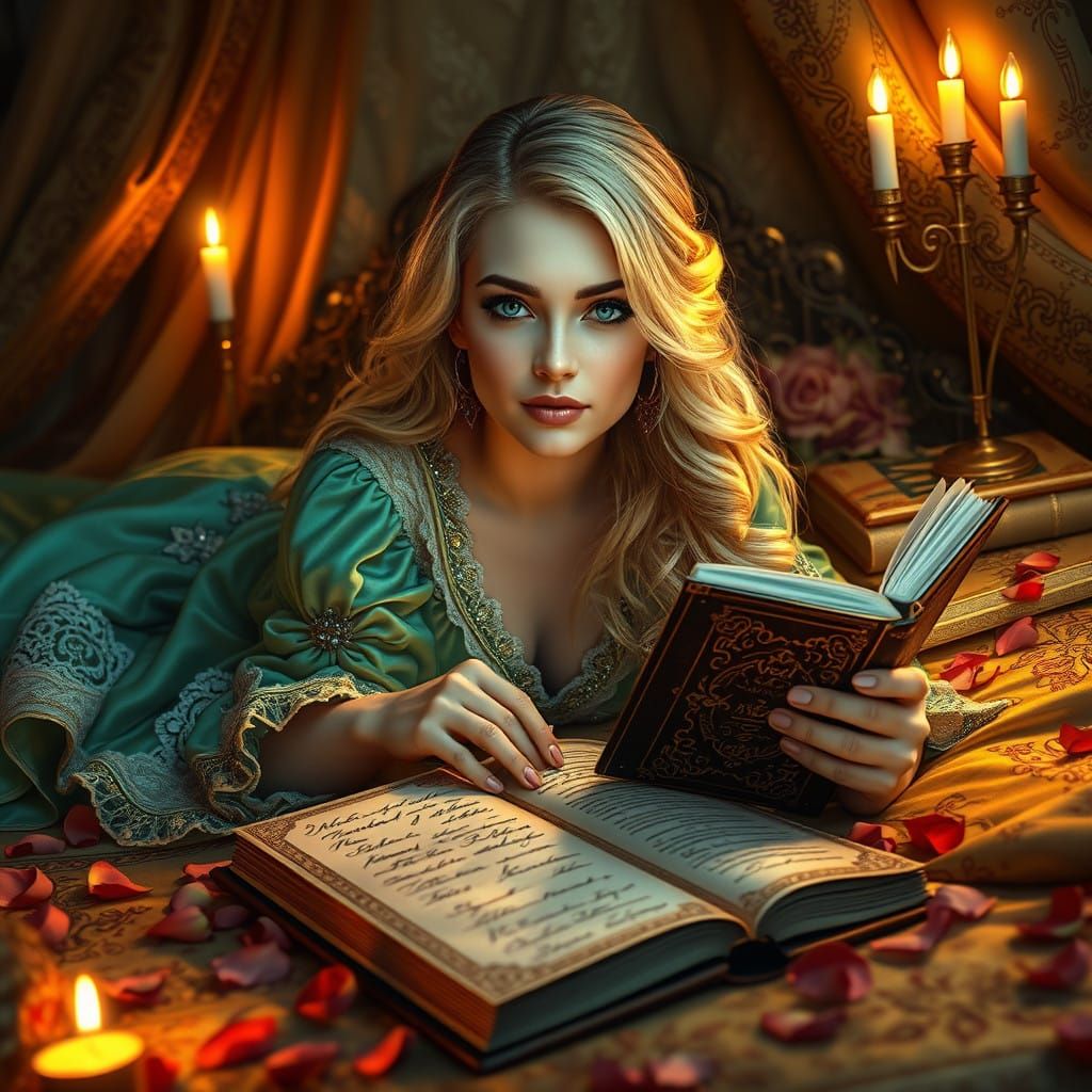 Ethereal Princess Amidst Lavish Luxuries