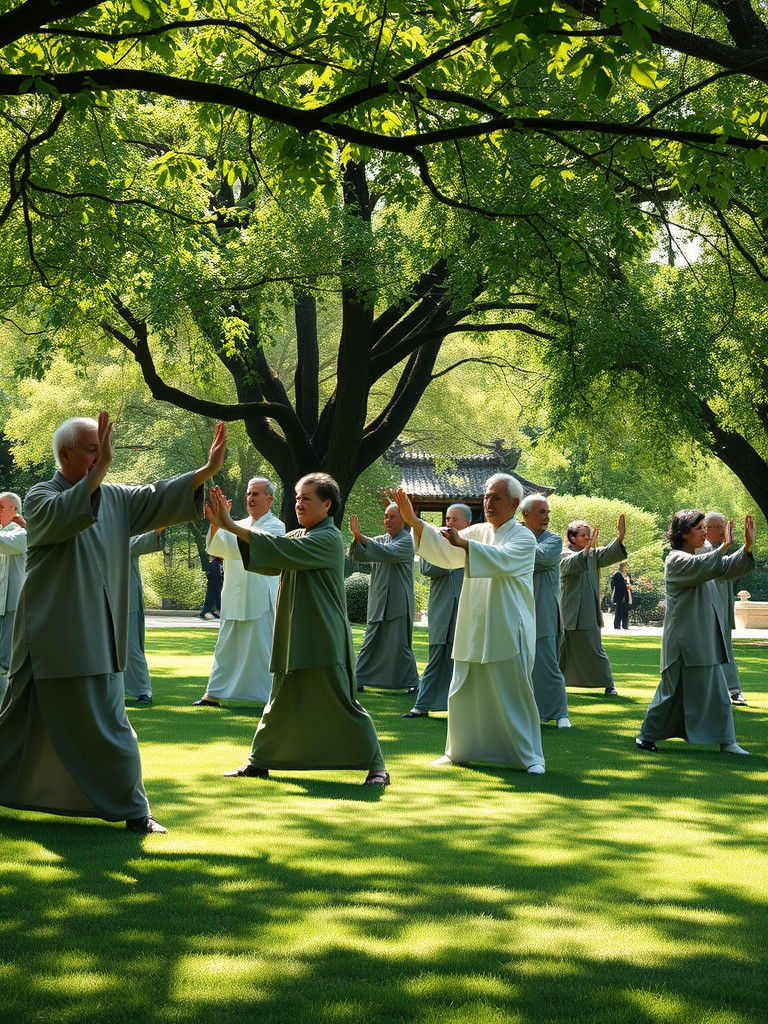 Tai Chi in Nature: Impressionistic Serenity
