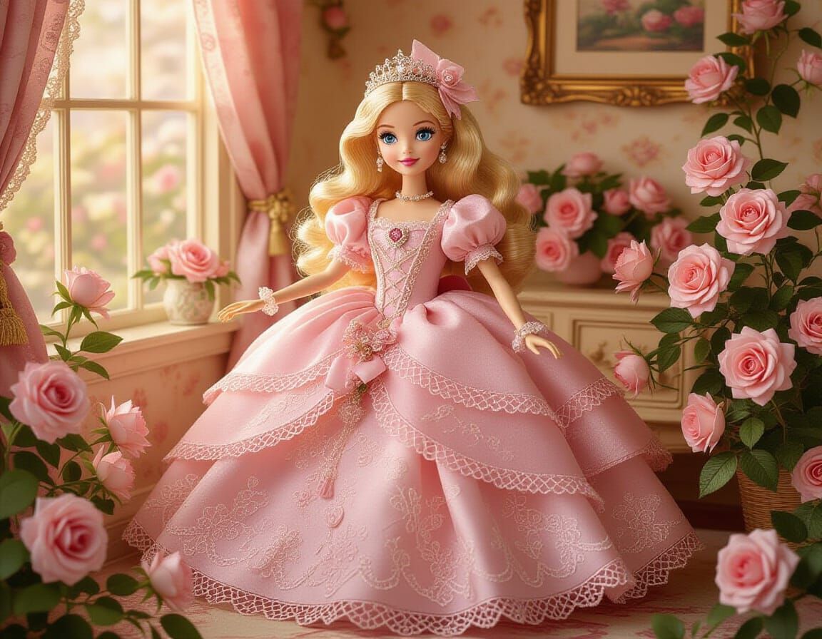 Victorian Barbie Celebrates Valentine's Day in Anime Style