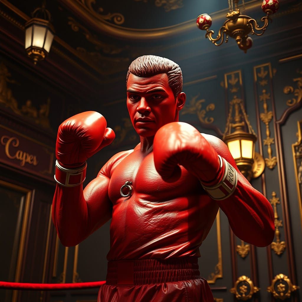 Muhammad Ali Boxing Statue in Wax Museum