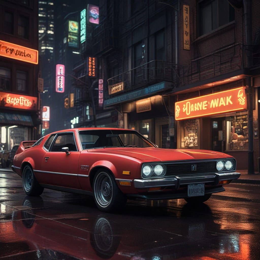 Cyberpunk Rat Car Sculpture in Vibrant Colors