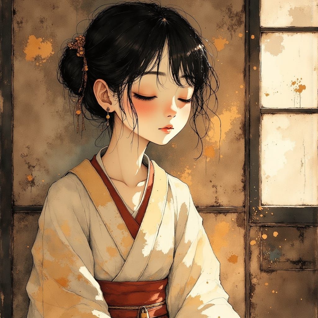 Edo-Era Woman in Cozy Fantasy Setting