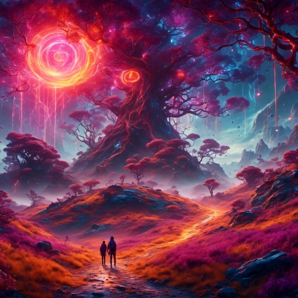 Cosmic Union in Spiritual Multiverse as Digital Art