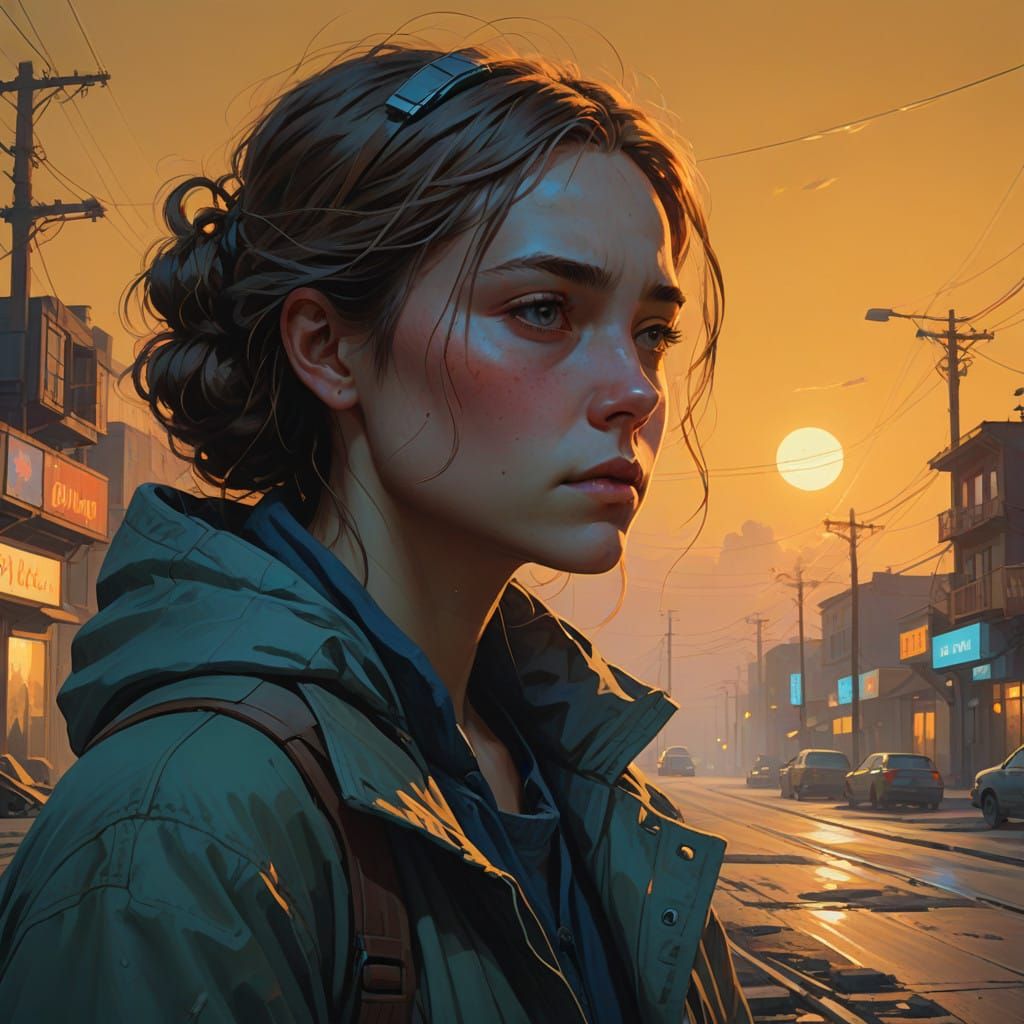 Ethereal Woman Lost in Whimsical Dreamscape