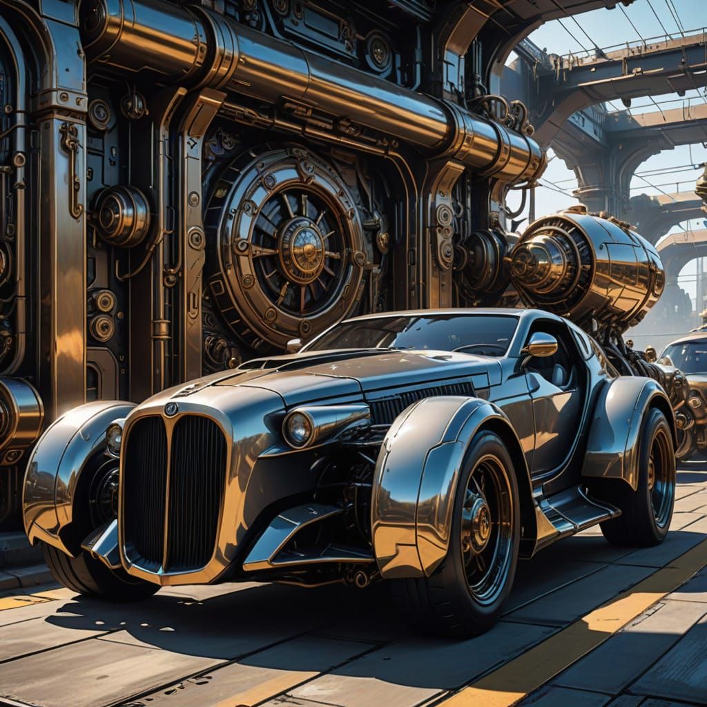 Steampunk Luxury Cars in Harmony