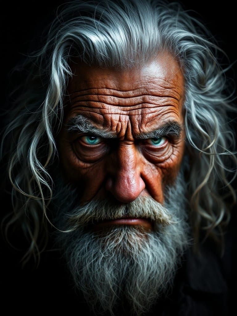Elderly Gentleman in Dramatic Lighting