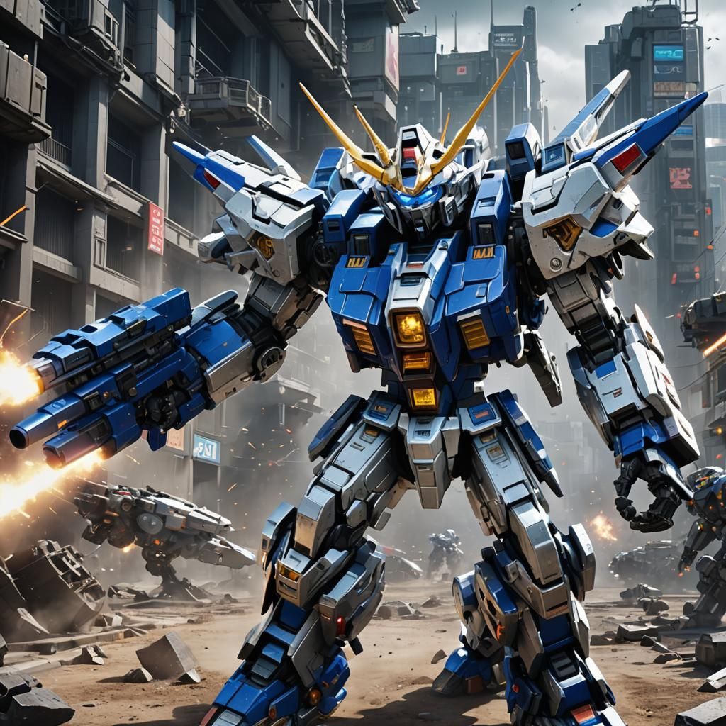 Gundam Zoids Fusion with Lightning Claws in Quantum City