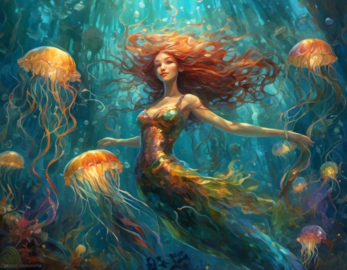 A mischievous mermaid