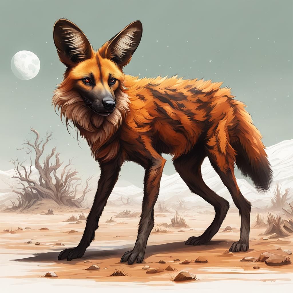 Alien Canids on an Exoplanet: Xenobiology Concept Art