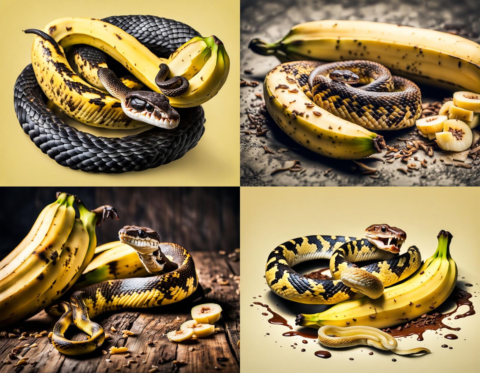Venomous Snake Emerges from Banana