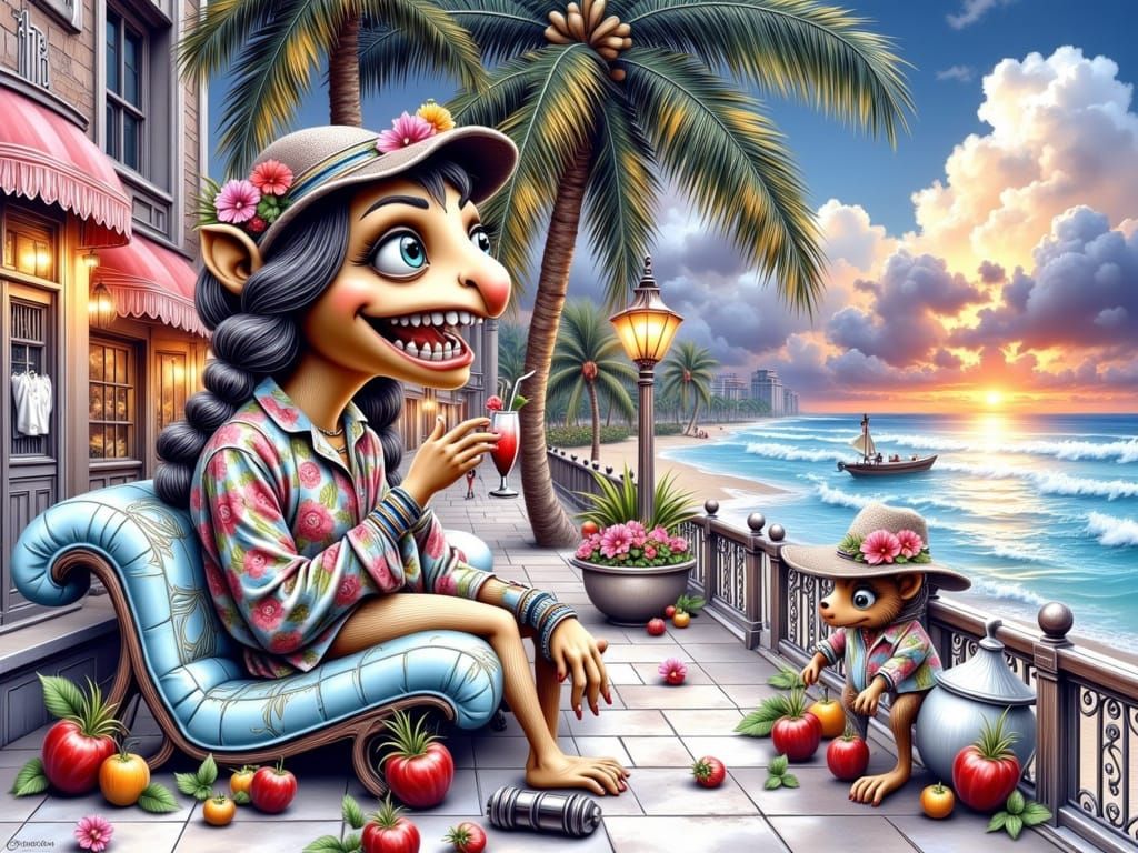 Little monsters at the seaside