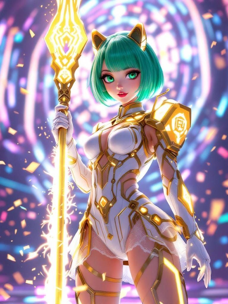 Anime Demon Hunter on K-Pop Stage in 3D