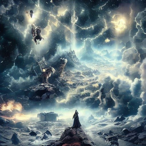 Regal Dark Elf Portrait in Ethereal Style