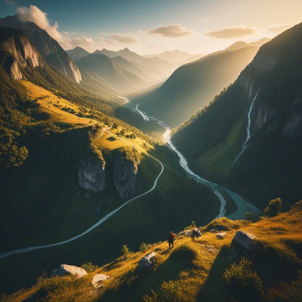 Golden Light on Mountains: Landscape Photography