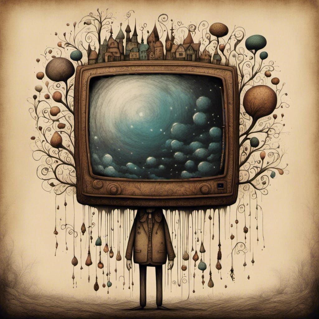 Dramatic Starry Void in Charcoal and Ink Style