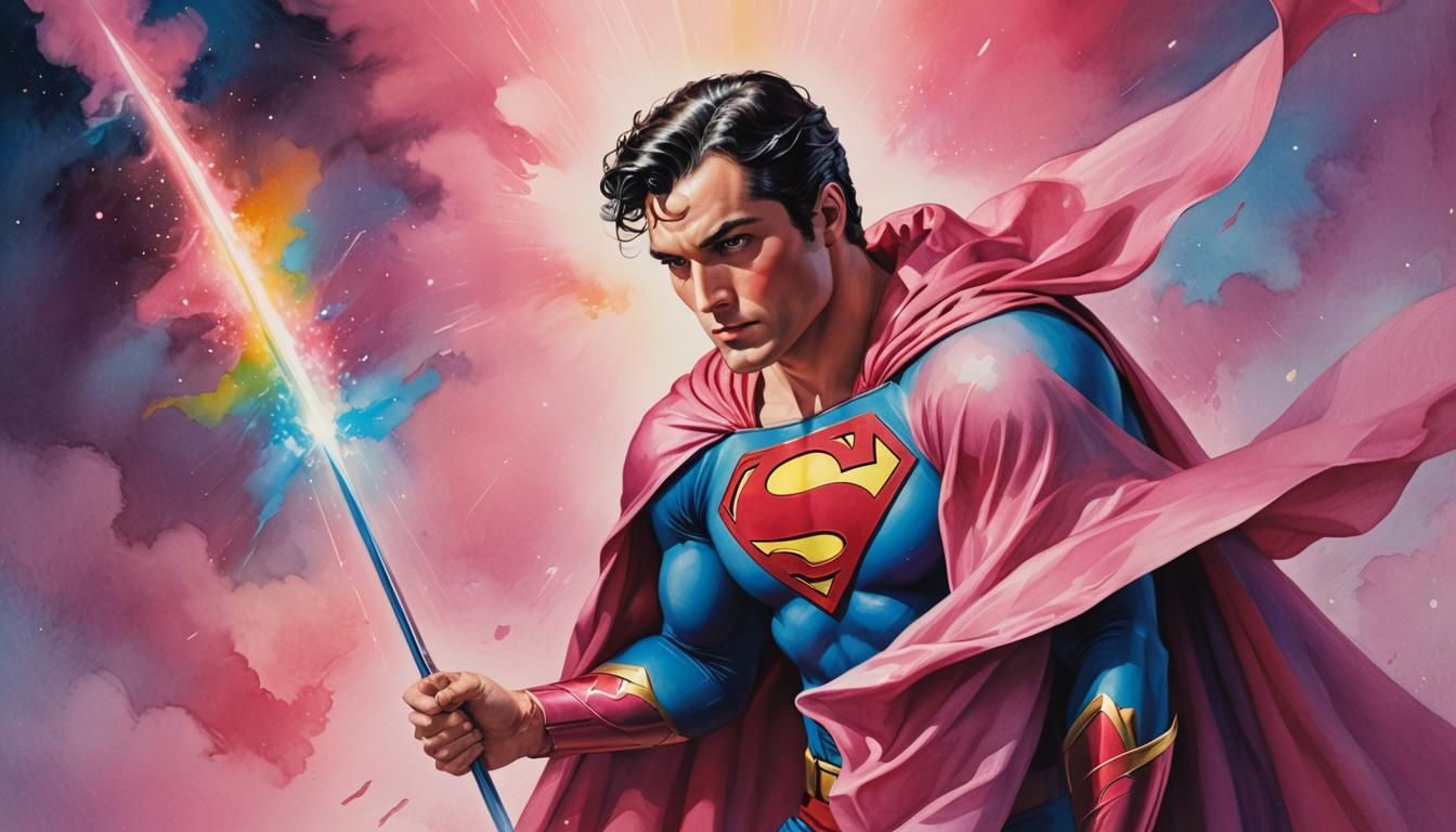 Superman in Dreamlike Surrealist Fantasy