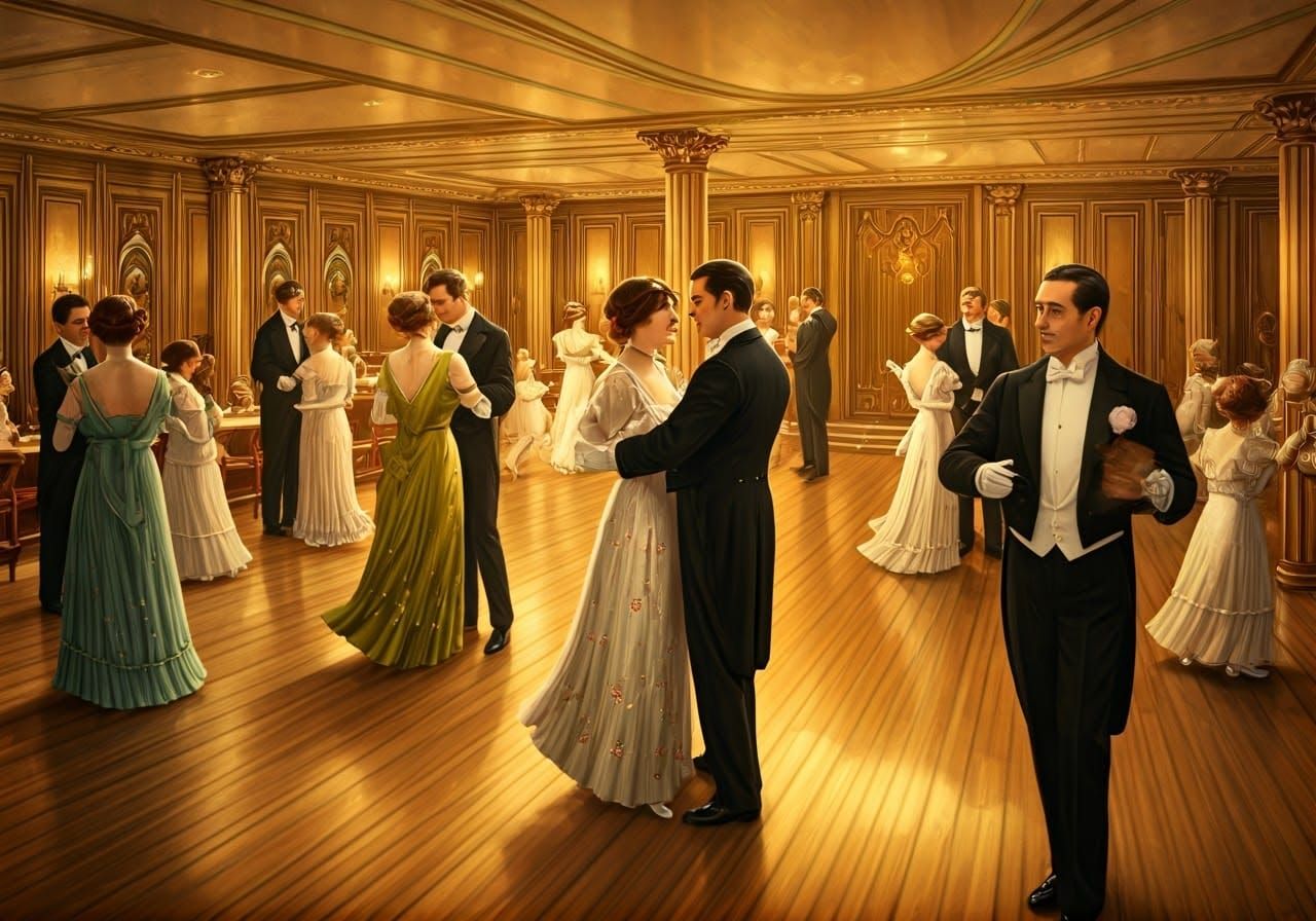 Titanic Dance Floor in Opulent Art Deco Style