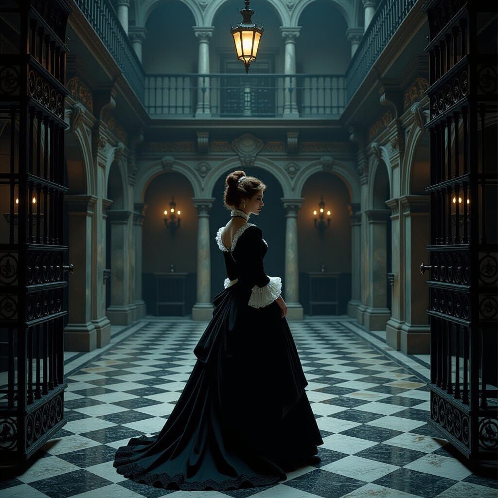 19th Century Woman in Ornate Prison