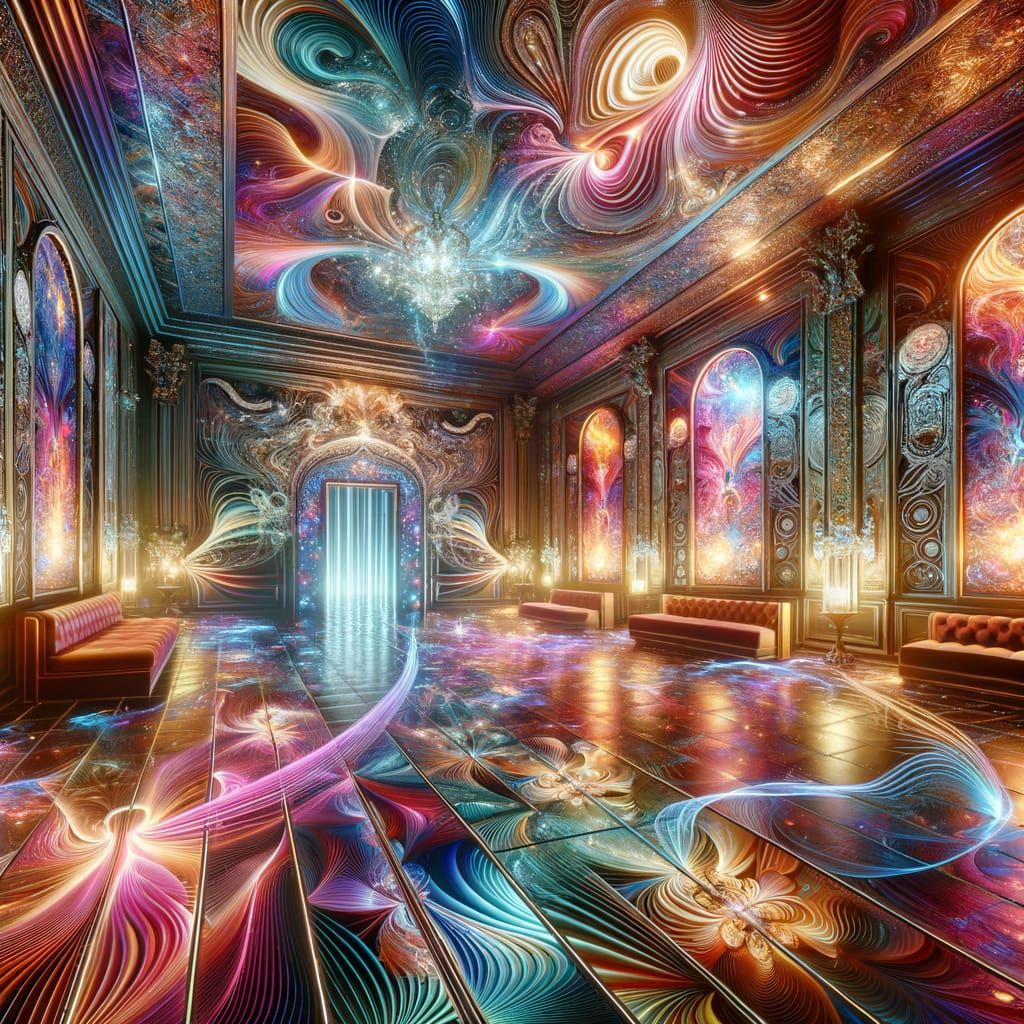 Disco Lighting with Alcohol Ink and 3D Fractals