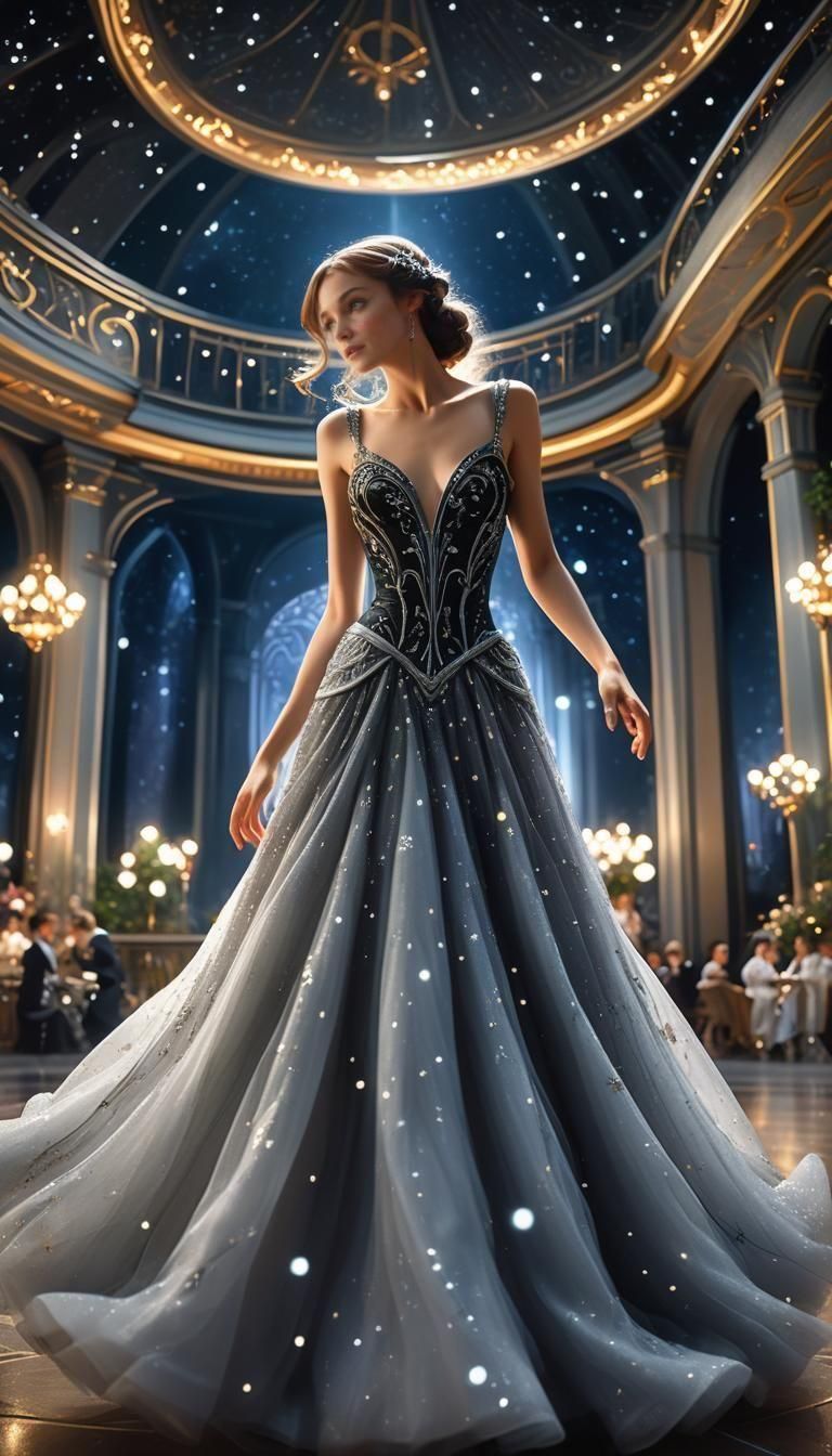 Elf Dancing in Midnight Court: Photorealistic Film Still