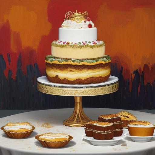 Majestic Panettone Celebration in Vibrant Colors