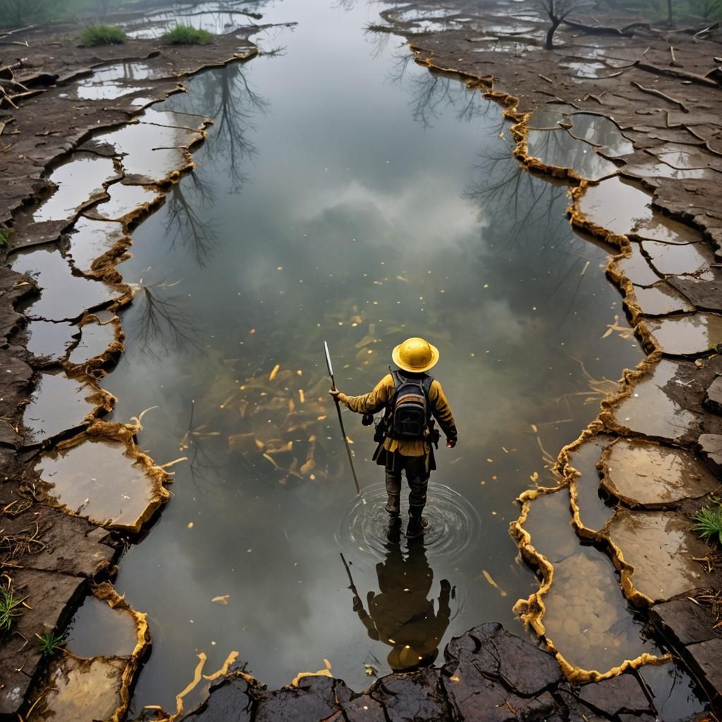 Warrior Overcoming Obstacles: Fantastical Concept Art