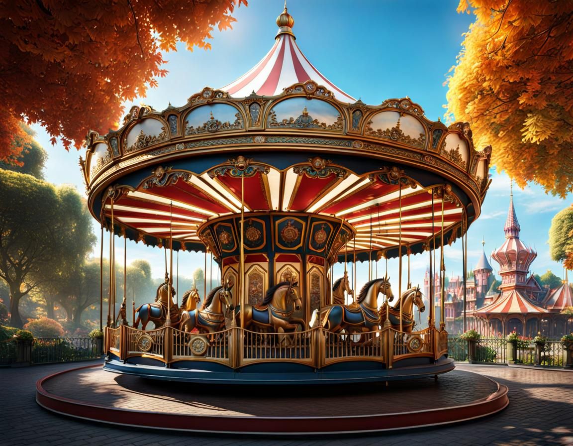 Hyperdetailed Merry-Go-Round at Tivoli Gardens