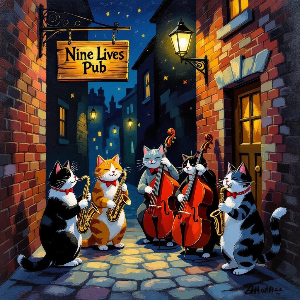 Alley jam session outside the Pub