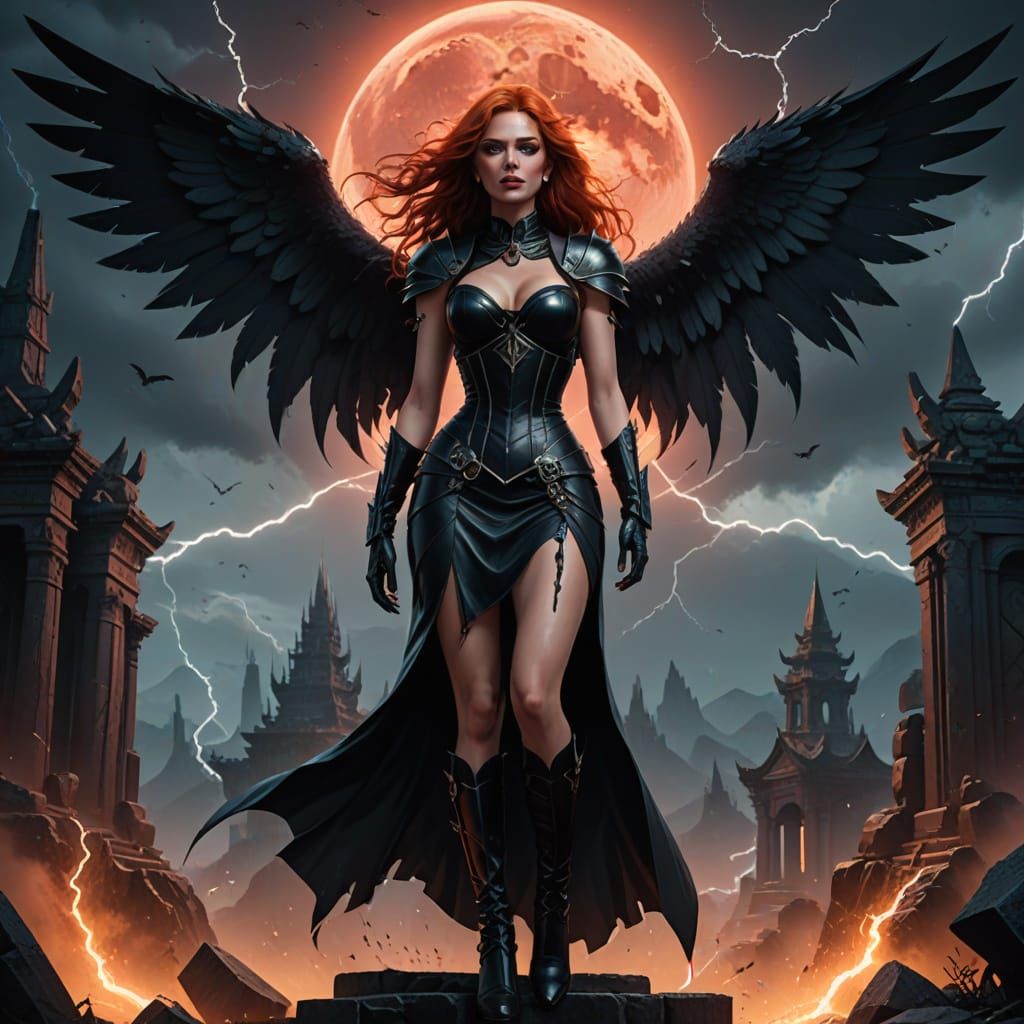 Mystical Goddess in Dark Fantasy Style