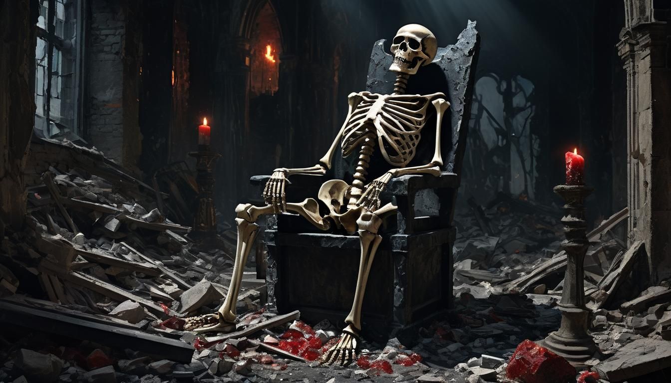 Death Enthroned in Ruined City: German Expressionism