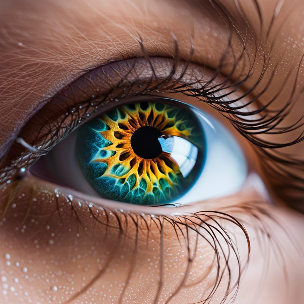 Surreal Giant Eye in Desert, Octane Render