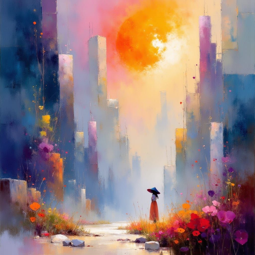 Fantastical Landscape with Crystalline Formations