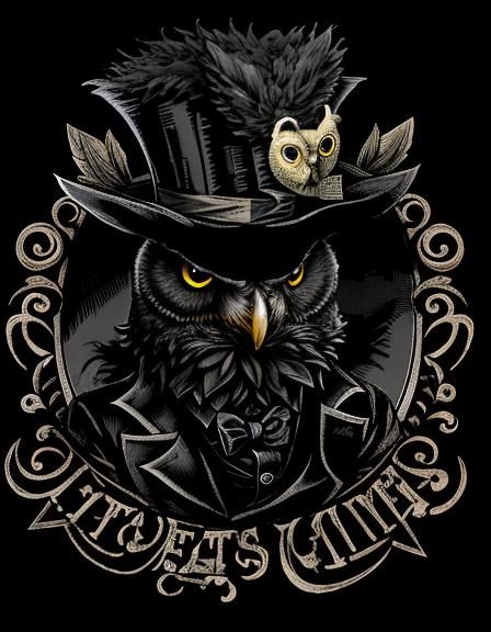 Whimsical Owl in a Top Hat