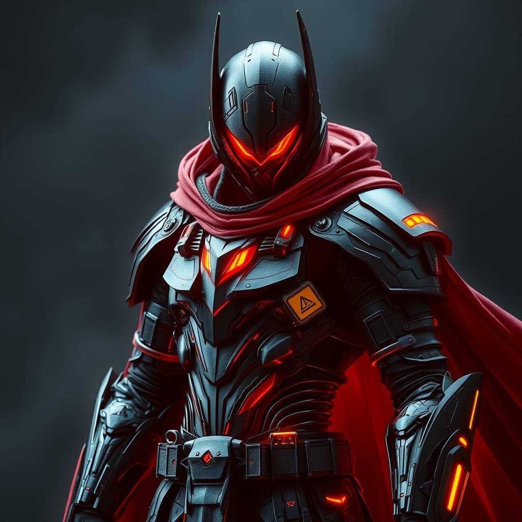 Cyberpunk Cyberknight Ready for Battle