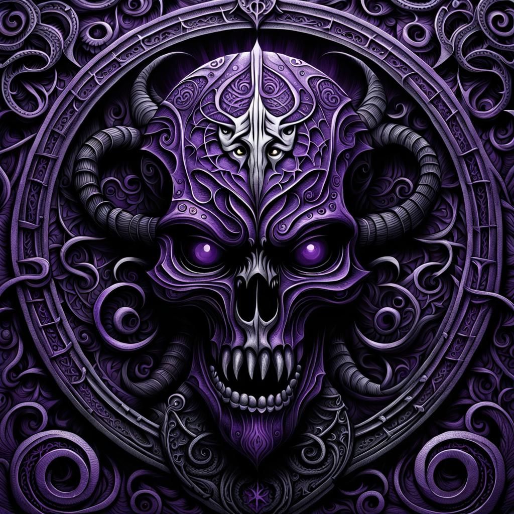 Nightmarish Emblem of Darkness and Shadow