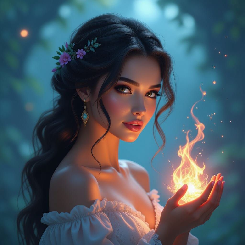 her Inner beauty shines with its own light and transforms th...