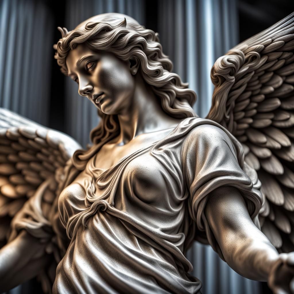 Hyperrealistic Angel of Light in HDR