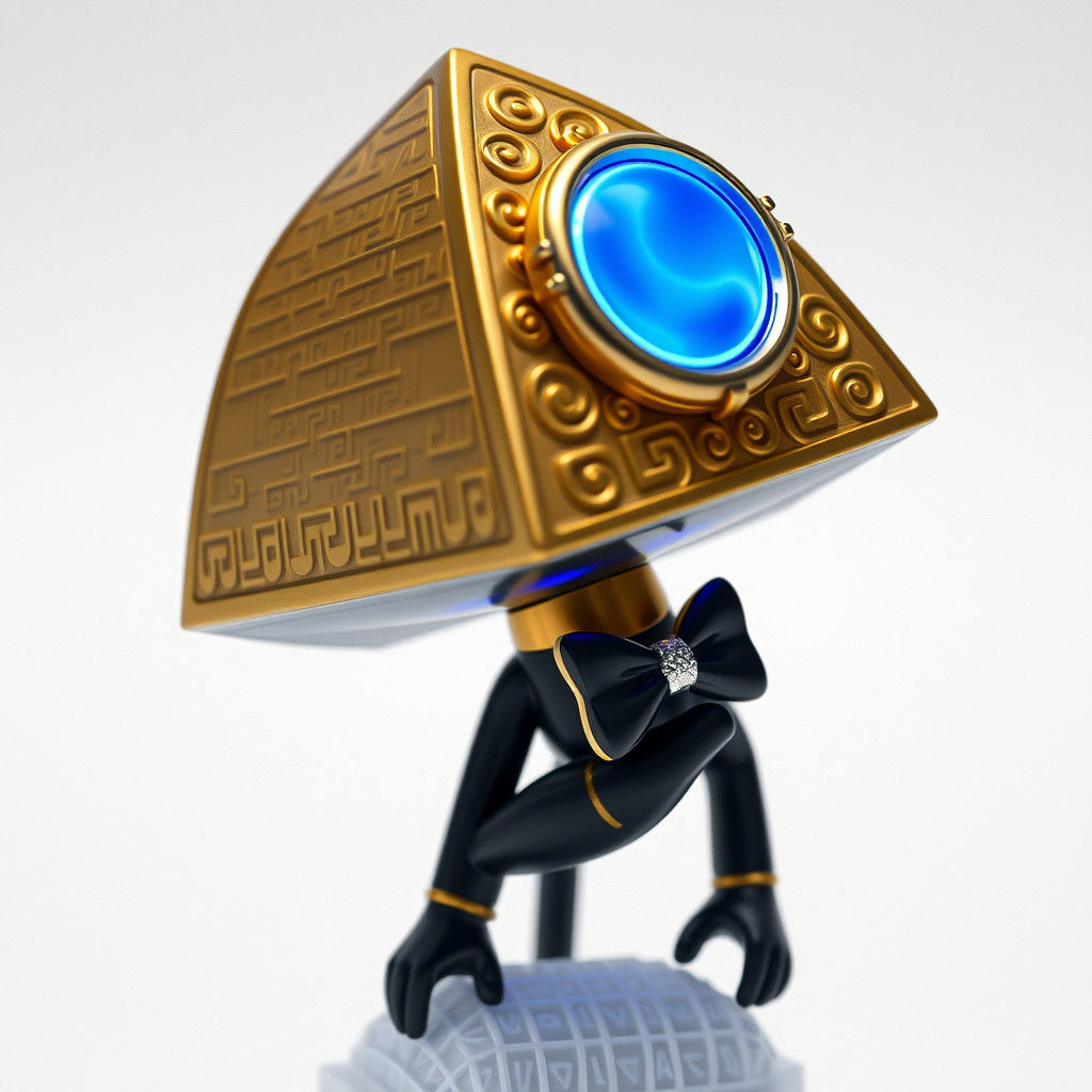 Golden Pyramid Funko Pop with Glowing Eye