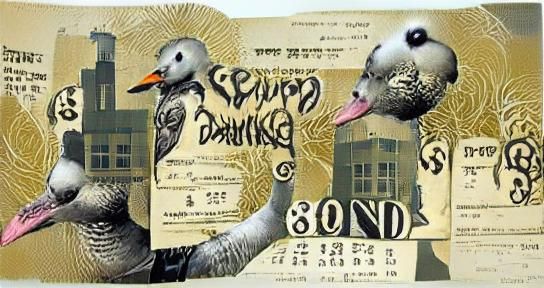 Steampunk Goose Savings Bond: Eldritch Brutalism
