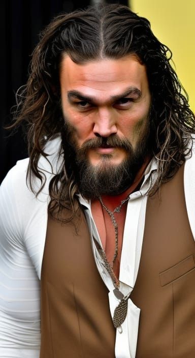 Portrait of a Person Resembling Jason Momoa