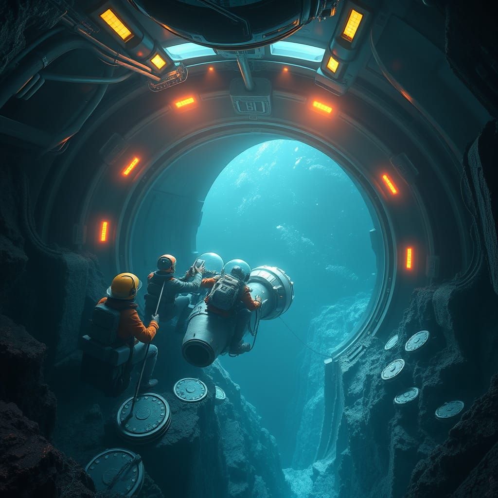 Futuristic Submarine Explores Mariana Trench