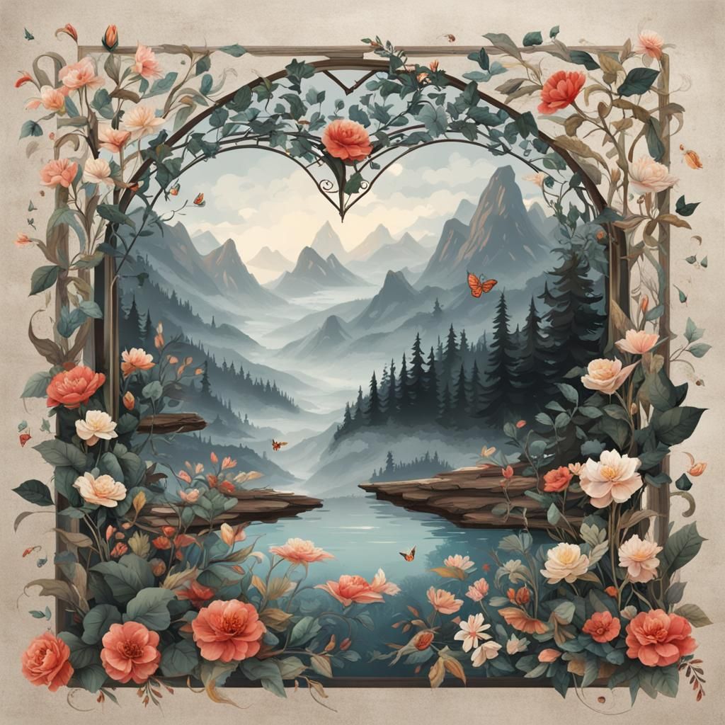 Abstract Depiction of Love and Inner Peace