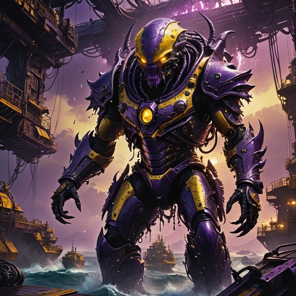 Alien Warrior Invasion: Dark Fantasy Concept Art