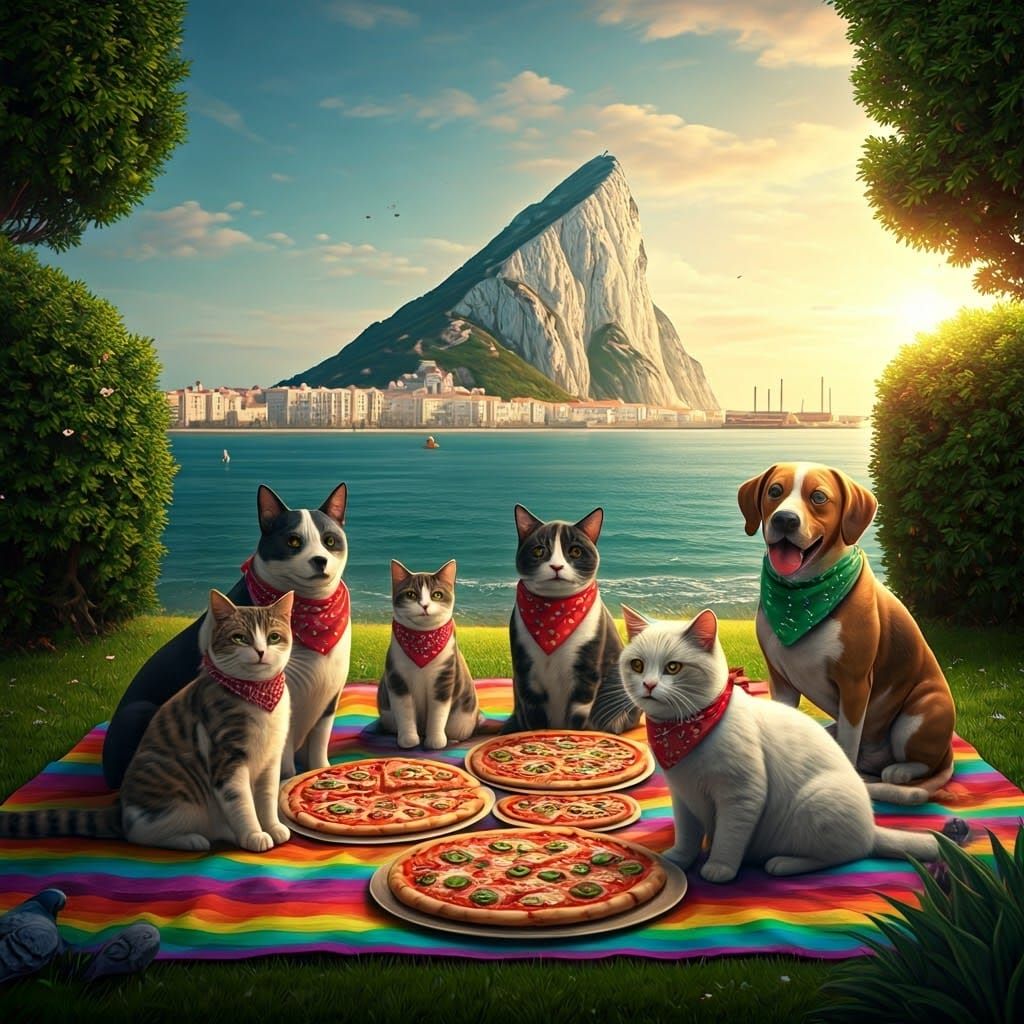 Rescued Animals Celebrate Adoption: Digital Matte Painting
