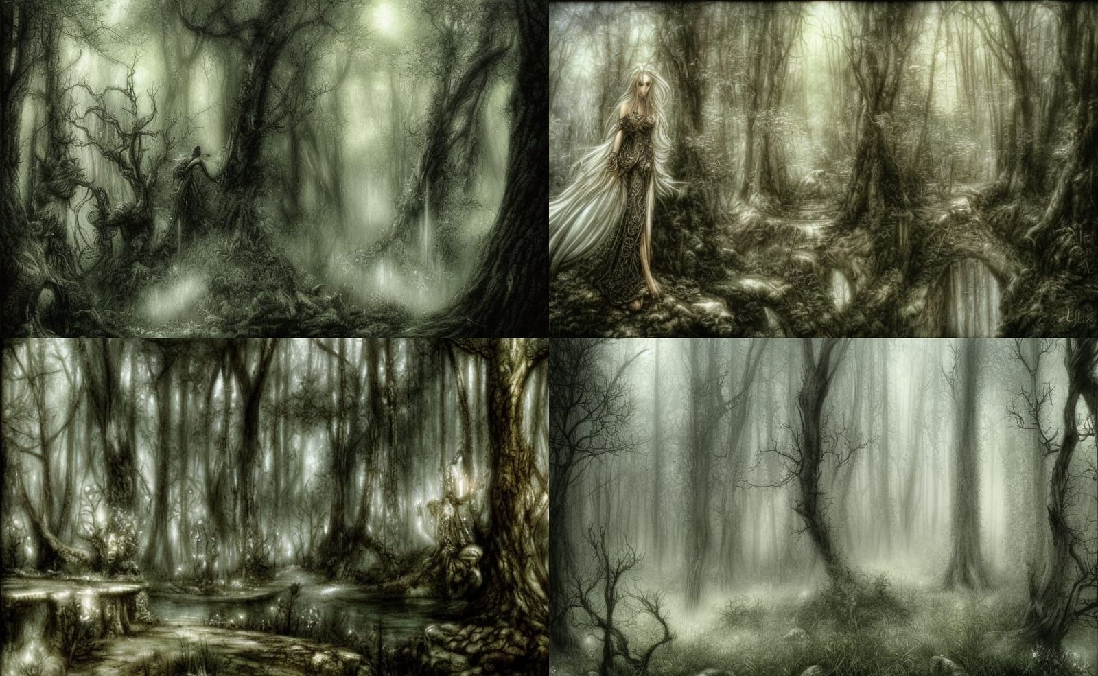 Enchanted Forest on Chessboard in Fantasy Style