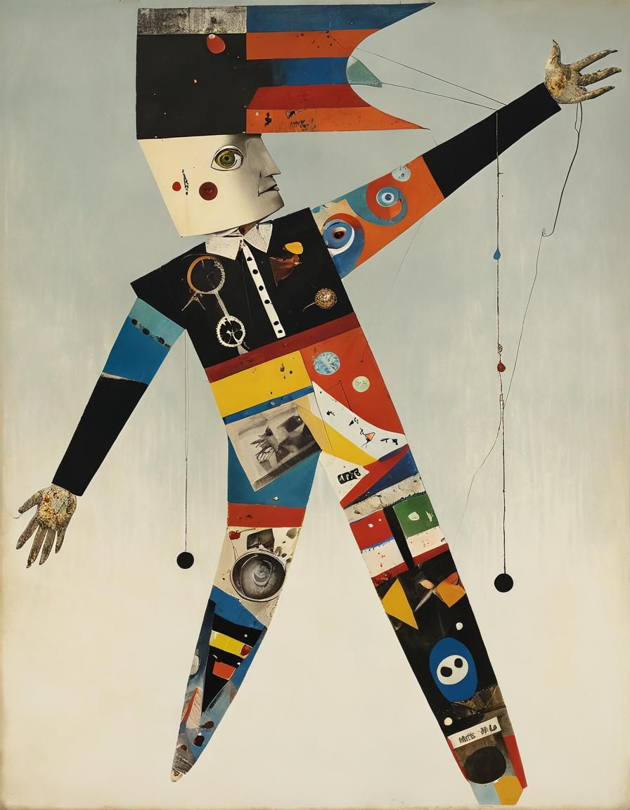 Surreal Creature Collage in Dada Style