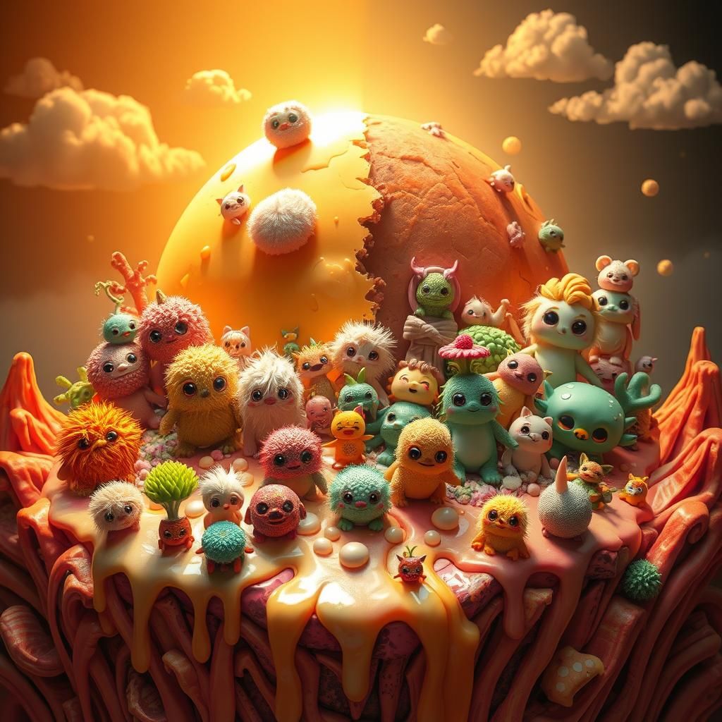 Chibi Wax Creatures on a Dichotomous Planet