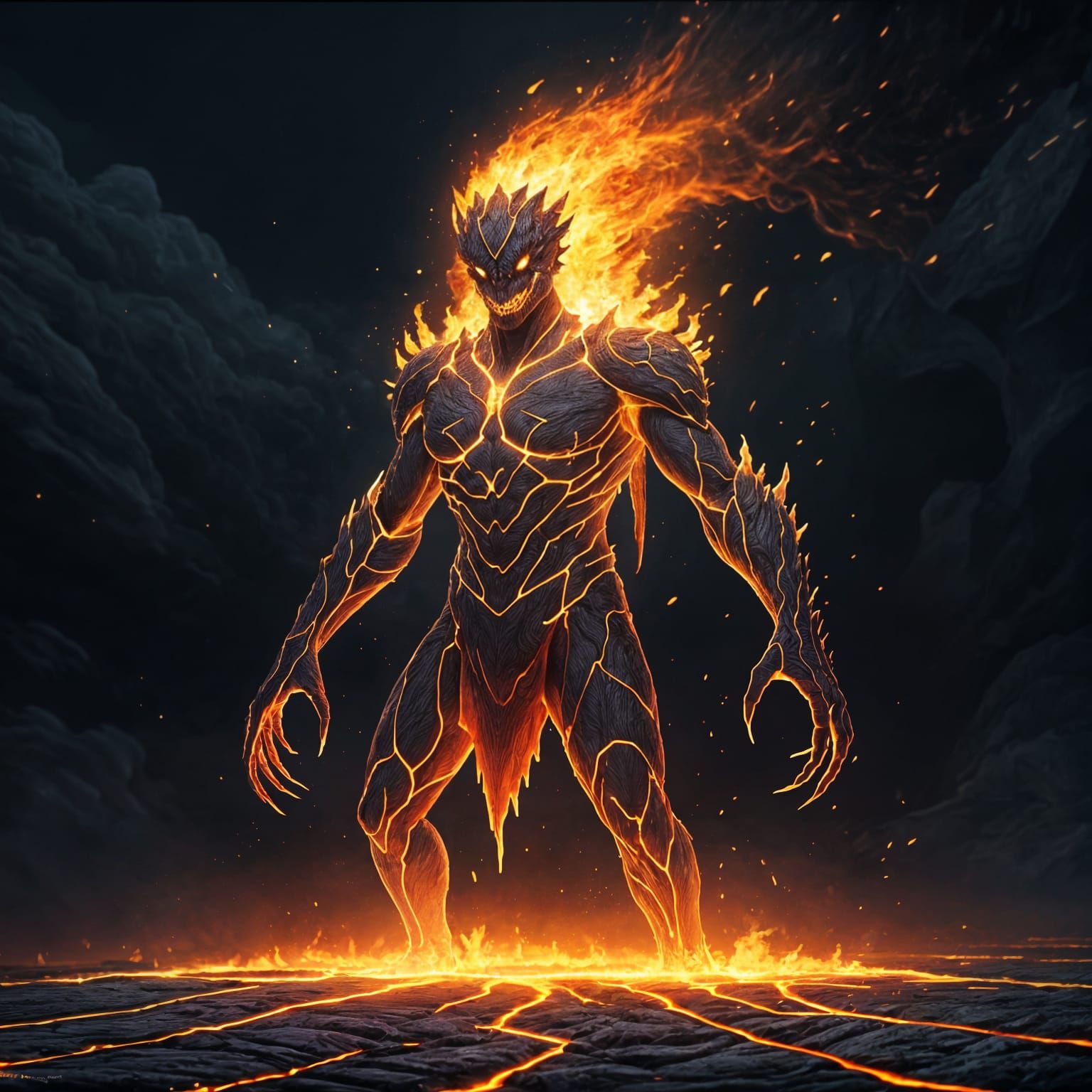 Volcanic Fire Monster from Mapuche Mythology